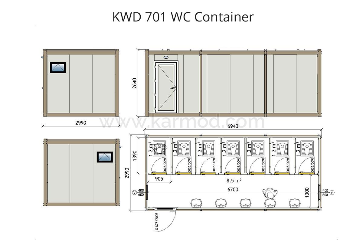 KWD 701 Wc Container