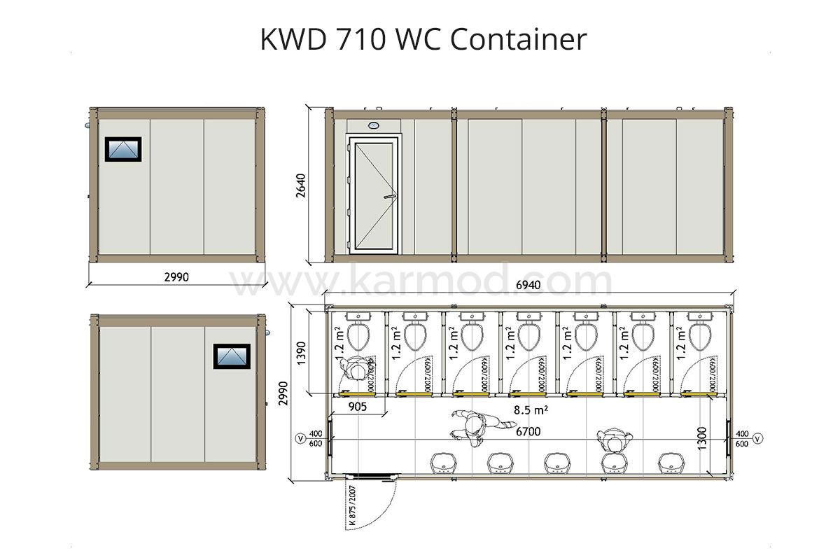 WC Container Model KWD 710