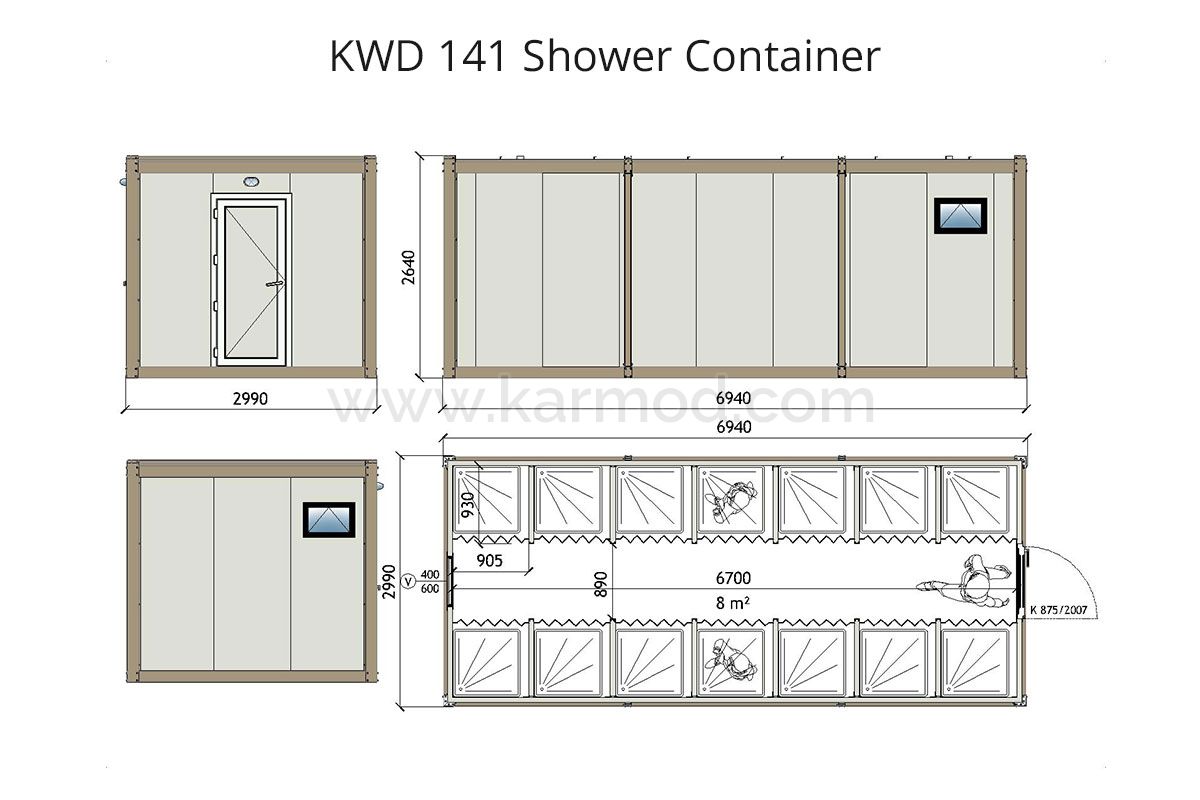 KWD 141 Shower Container