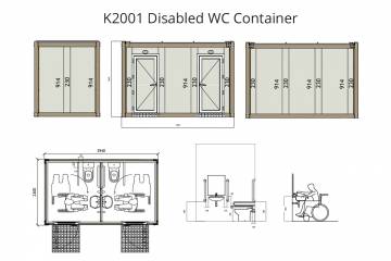 K 2001 Disabled WC Container