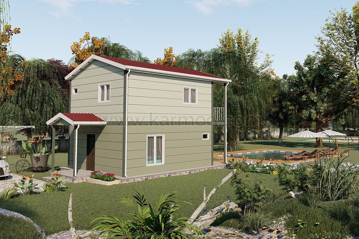 92 m² Duplex Steel House