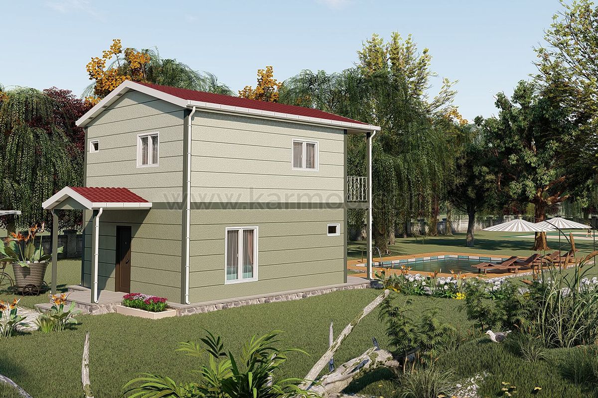 92 m² Duplex Steel House