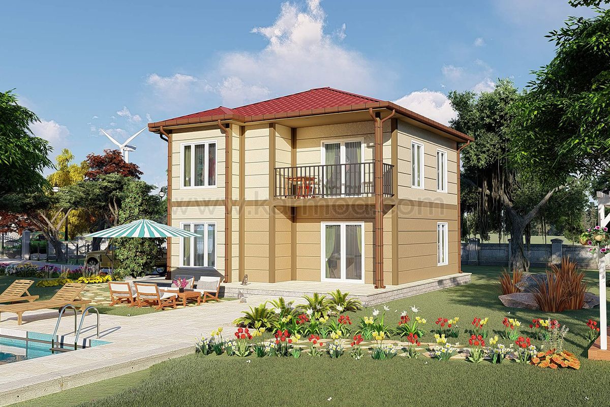 140 m² Duplex Steel House