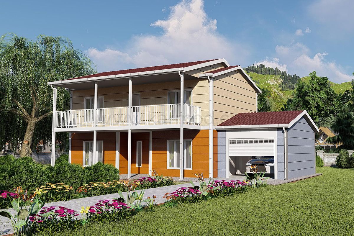 200 m² Duplex Steel House