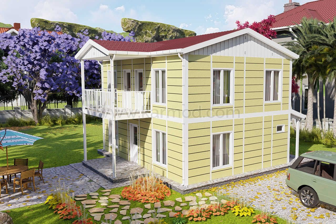 Two Storey Prefab Housing 130 m²