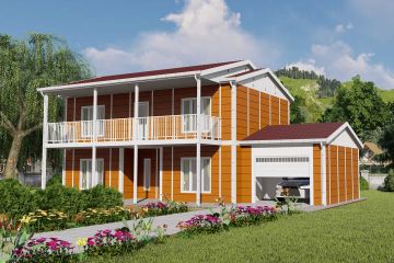 Two Storey Prefab Housing 196 m²