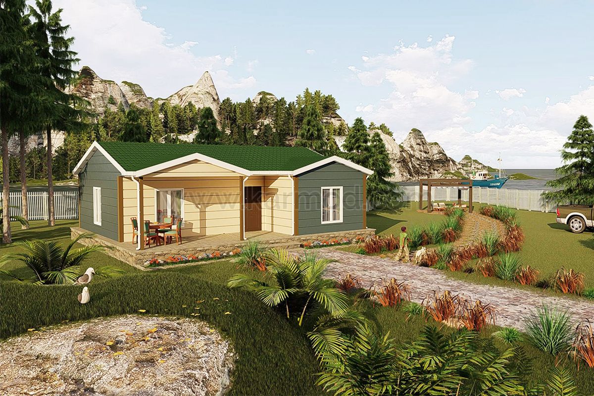 88 Square Meter Single-Story Steel House